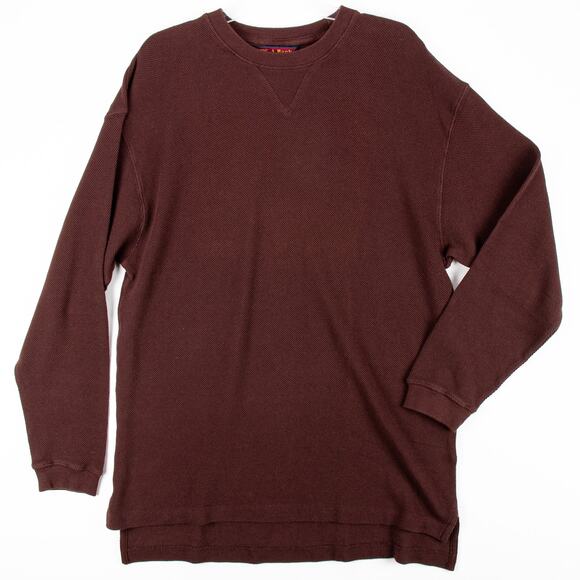 Jos. A. Bank Men's Long Sleeve Sweater Thermal Brown Crewneck Sportswear - Picture 1 of 9